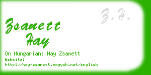 zsanett hay business card